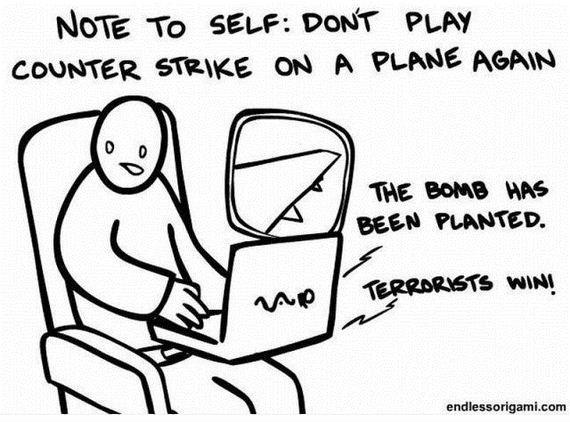 counter strike on a plane