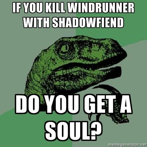 if you kill windrunner with shadowfiend...